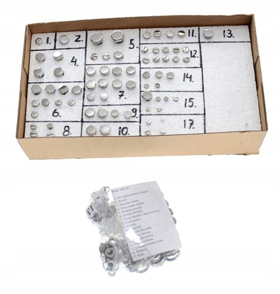 Śruby nierdzewne polerowane WSK 125 B1 podzielone