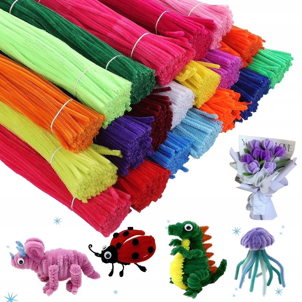 Kreativní Drátky Floristické 24 Barev 1200 Ks Arteterapie Ruční Práce