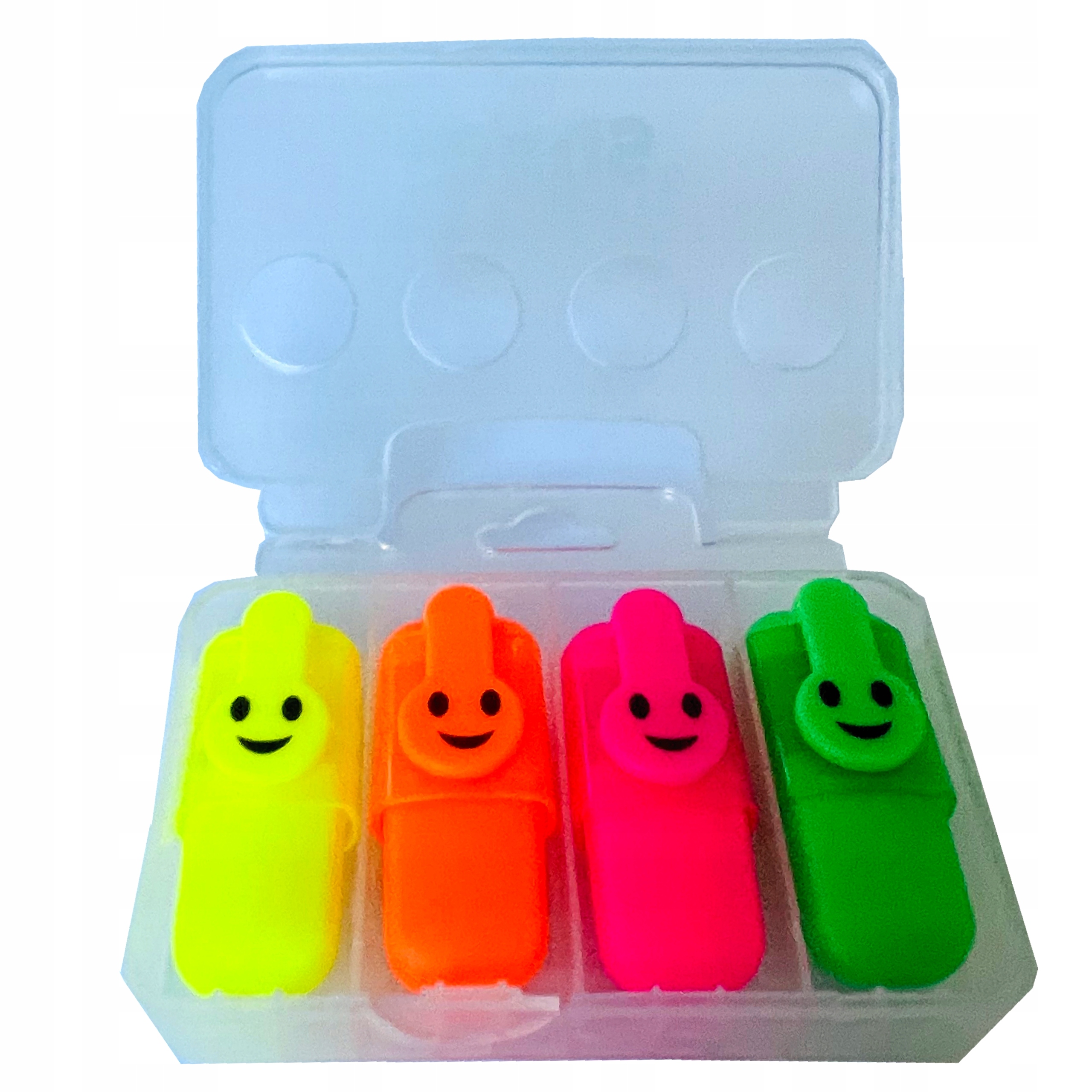 MINI MARKERY REXUS FLUO ZAKREŚLACZE BUŹKI 4 KOLORY Marka Rexus