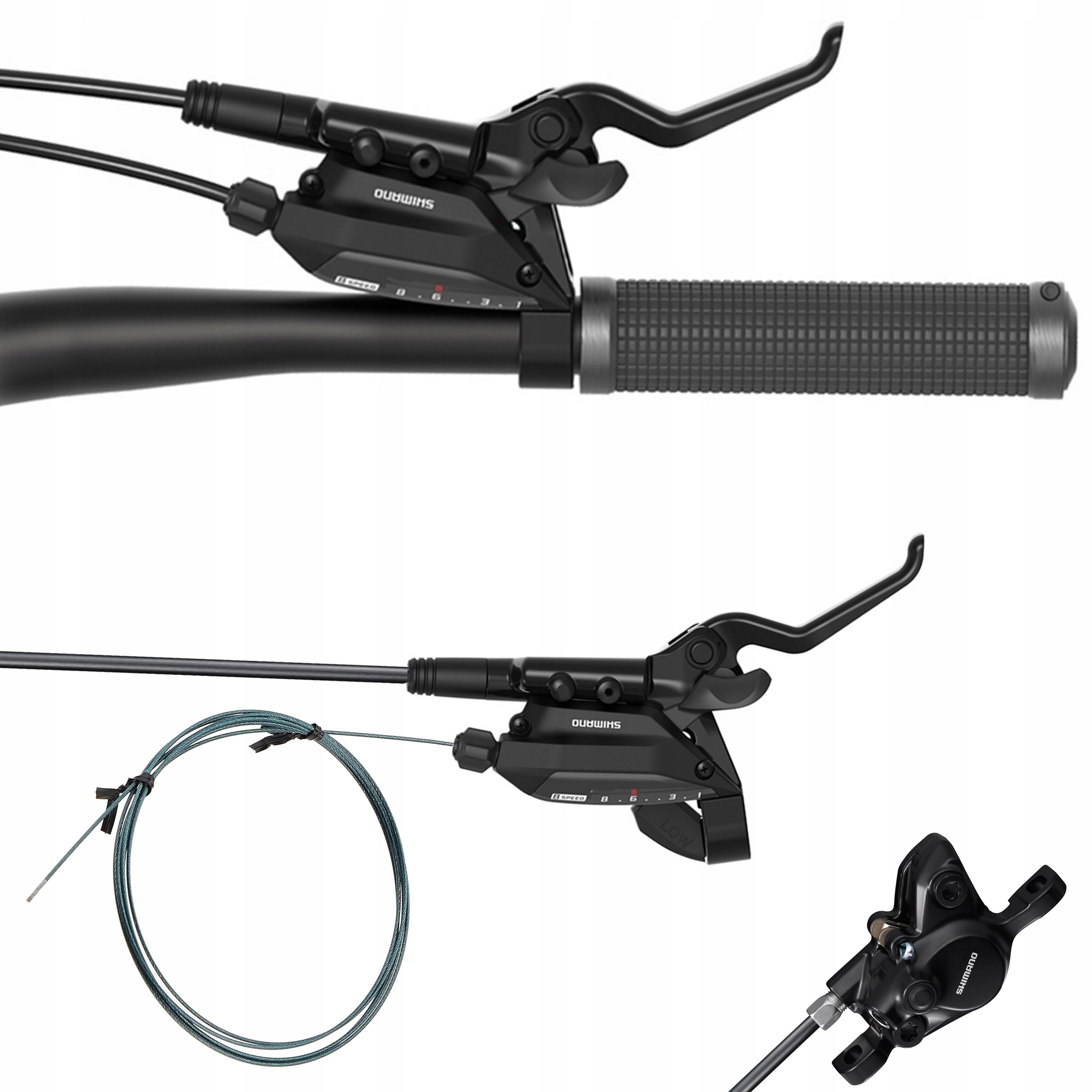 Klamkomanetka hamulec tył Shimano ST-EF515 MT200 8 biegów prawa strona