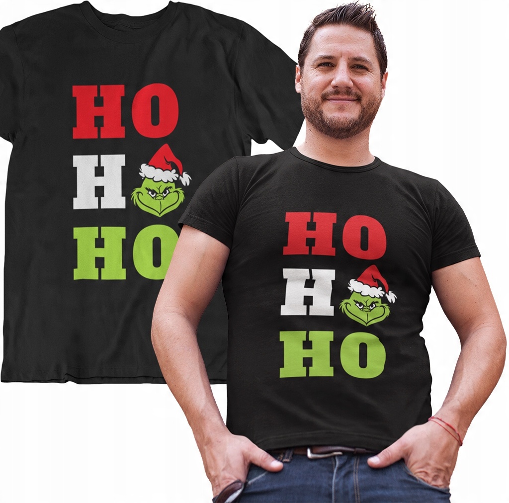 

Koszulka Hohoho Grinch Pod Choinkę Tshirt Mikołaj