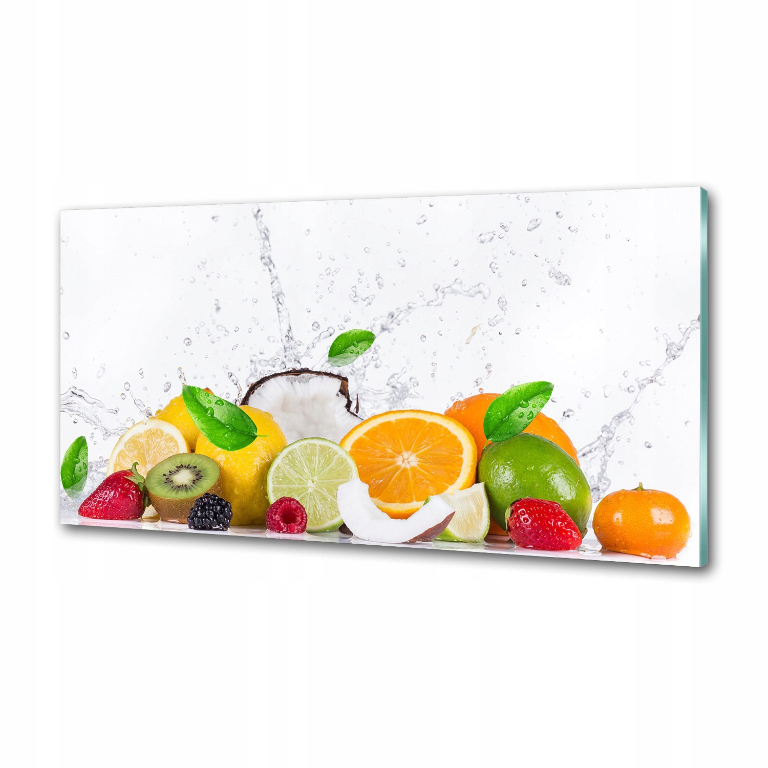 Dekoračný panel sklo Ovocie a voda 120 x 60 cm Lepidlo