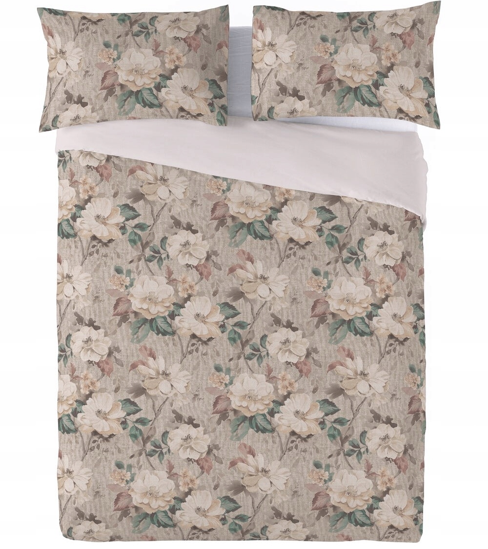 Posteľná Bielizeň ľanová 200x220 2 obliečky 70x80 Linen TM0166_04 kvety Matex