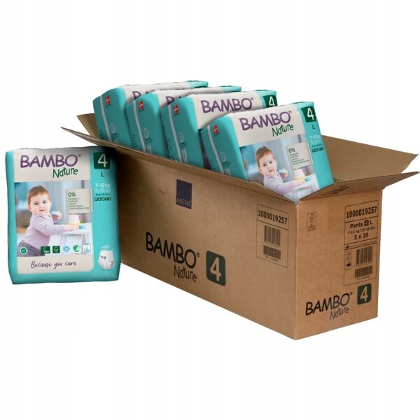 Bambo Nature Pieluchomajtki 4 7-12kg 20szt Oddychające Premium