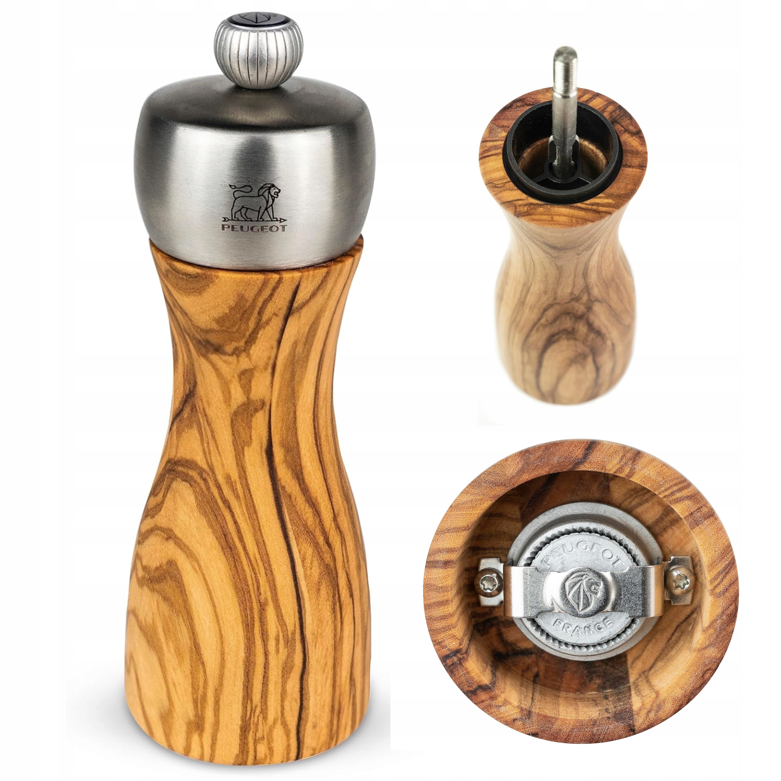 Peugeot Fidji 15 cm Ručný mlynček na korenie z olivového dreva, elegantný