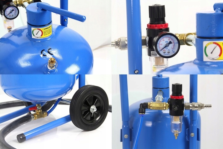 PIASKARKA SYFONOWA WARSZTATOWA 19L MOBILNA + DYSZE + MASKA ZESTAW Marka Ripper