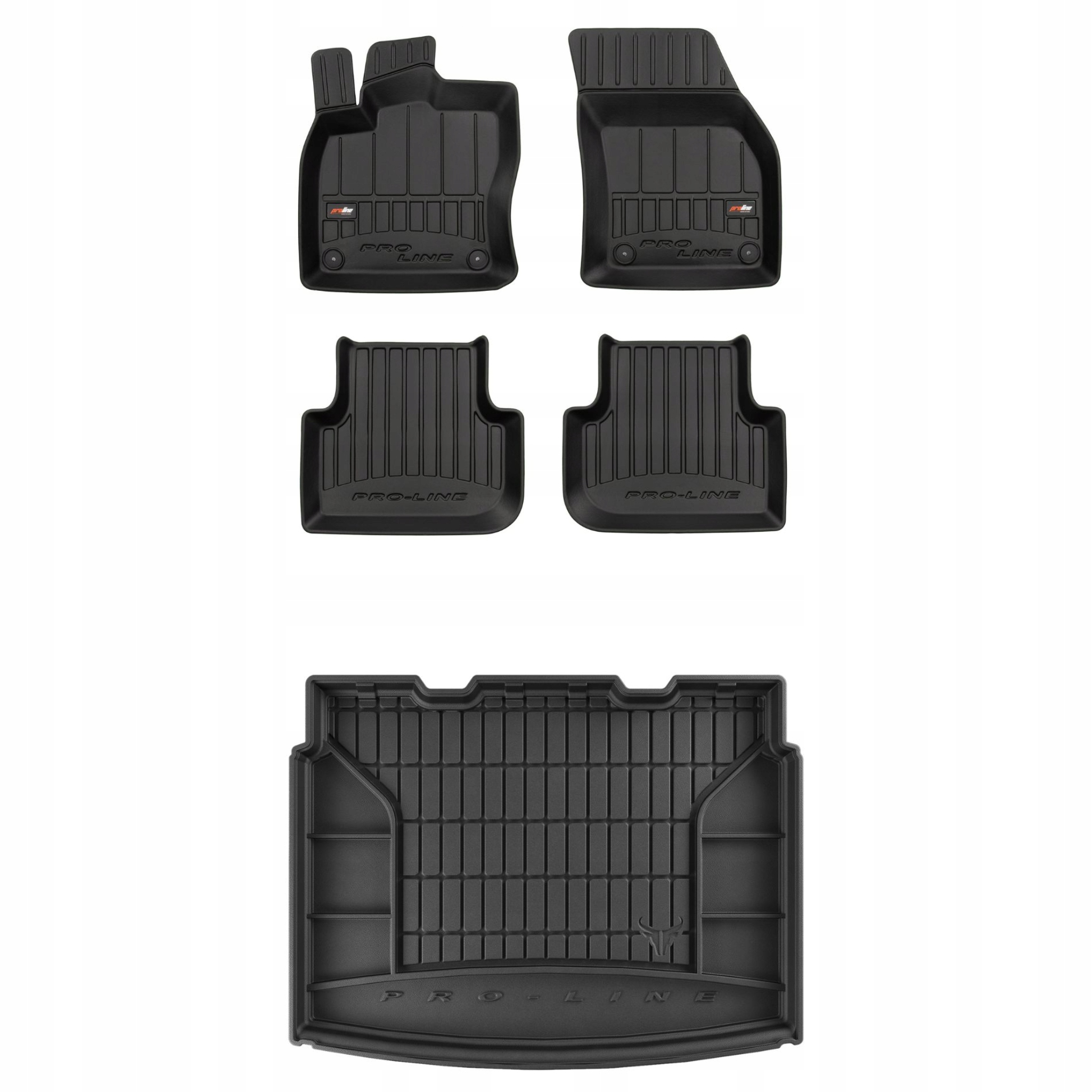 Sada gumových kobercov a rohoží pre Volkswagen Tiguan II 2016-2024