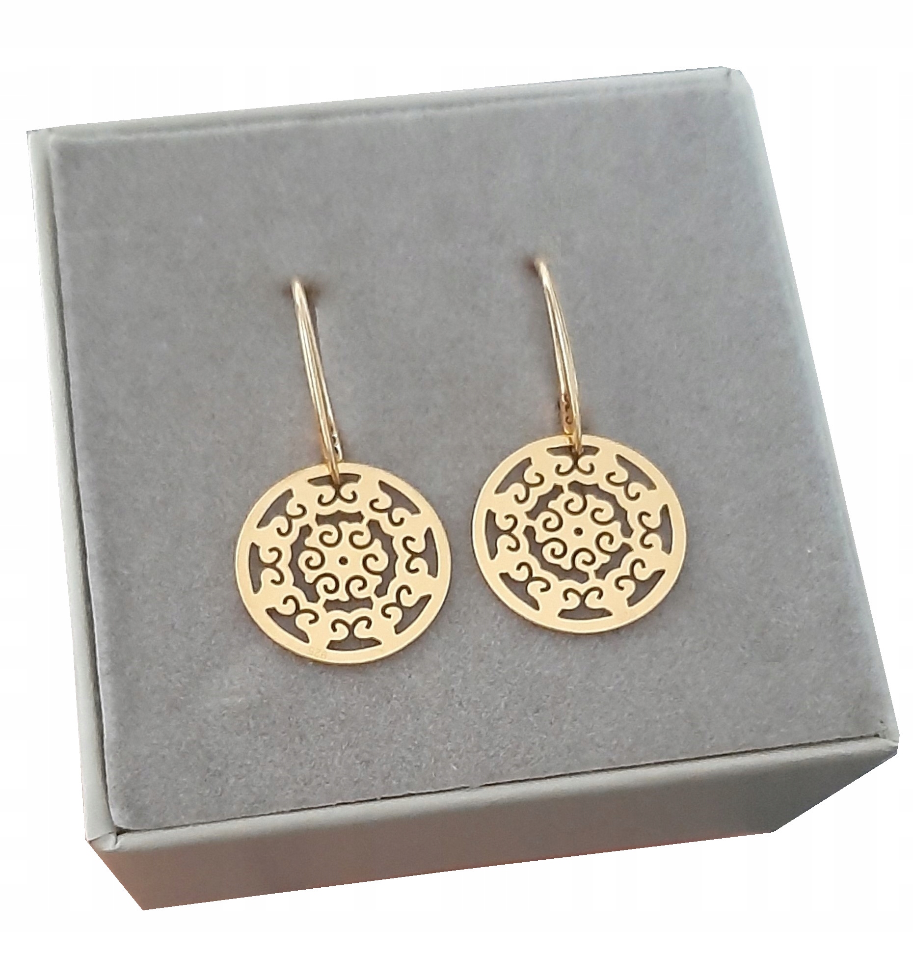 

Kolczyki ażurki bigiel srebro 925 złoto