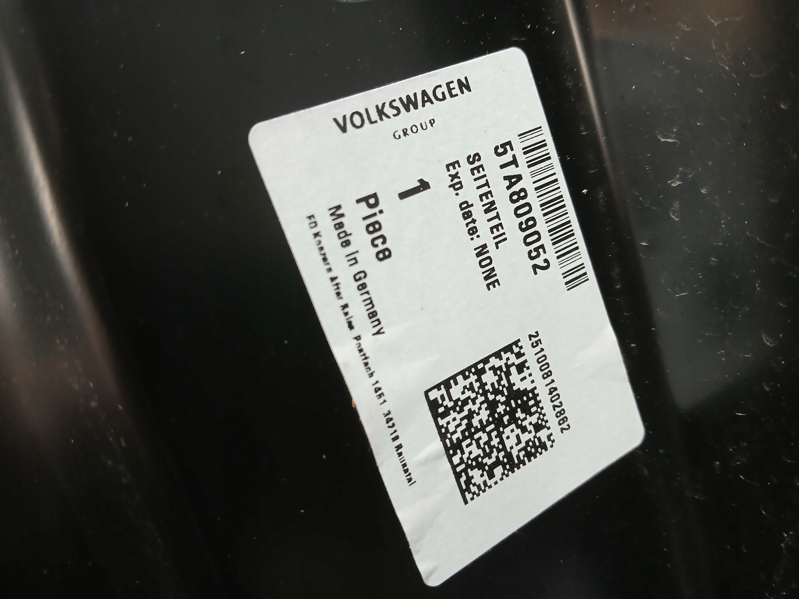 parafango posteriore Destra VW TOURAN 5TA 15- 5TA809052