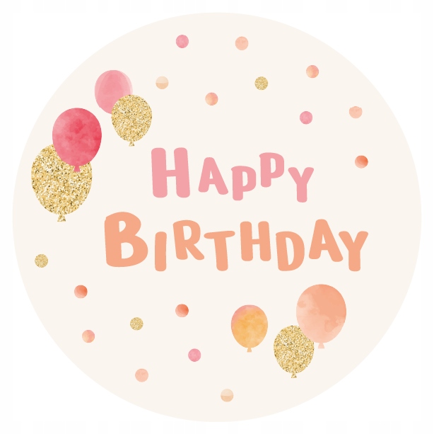 

naklejki dekoracyjne urodzinowe Birthday 5cm 10szt