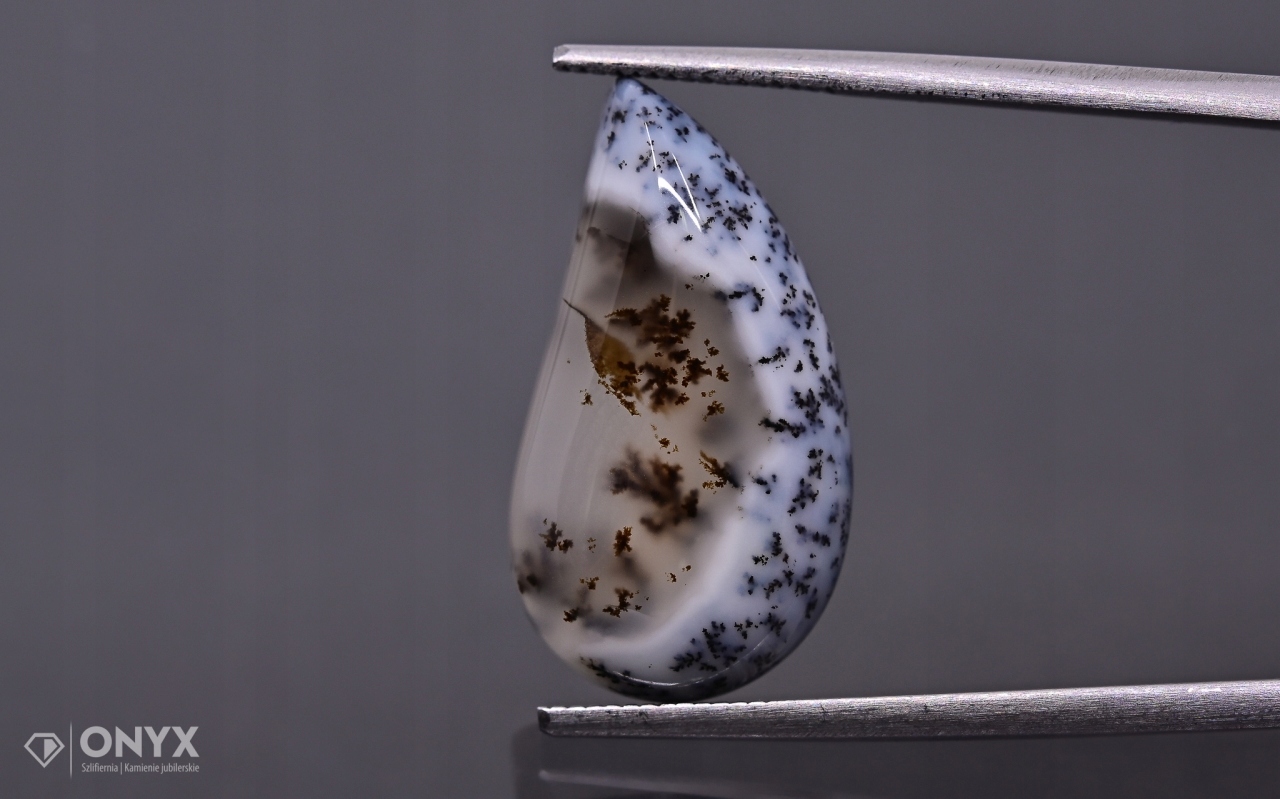 Dendritový achát z Turecka kabošon nepravidelný 21,