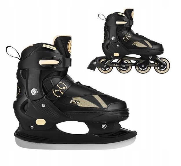 Kolečkové Brusle Nils brusle 2v1 nastavitelné brusle na led 2v1 extreme vel. S 32-35 regulace