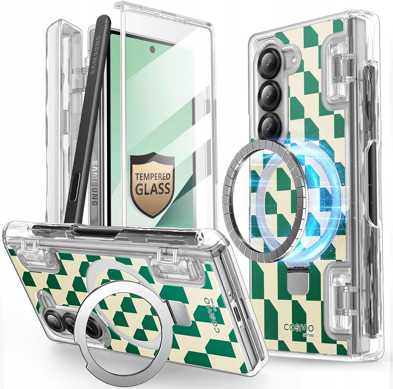 Pancéřové Pouzdro Zadní Kryt i_blason pro Samsung Galaxy Z Fold 6 Magsafe Podstavec