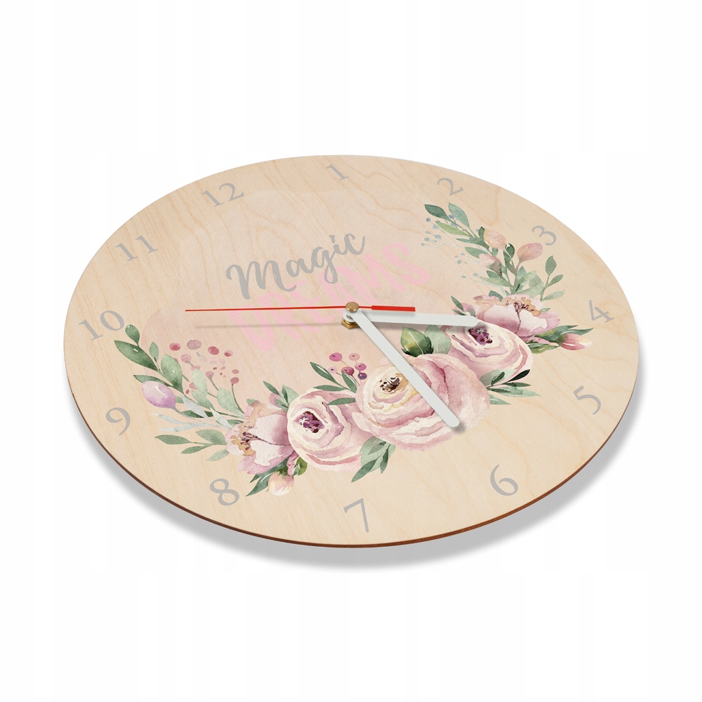 CICHY Zegar ścienny do pokoju dziecka kwiaty dream Marka inna