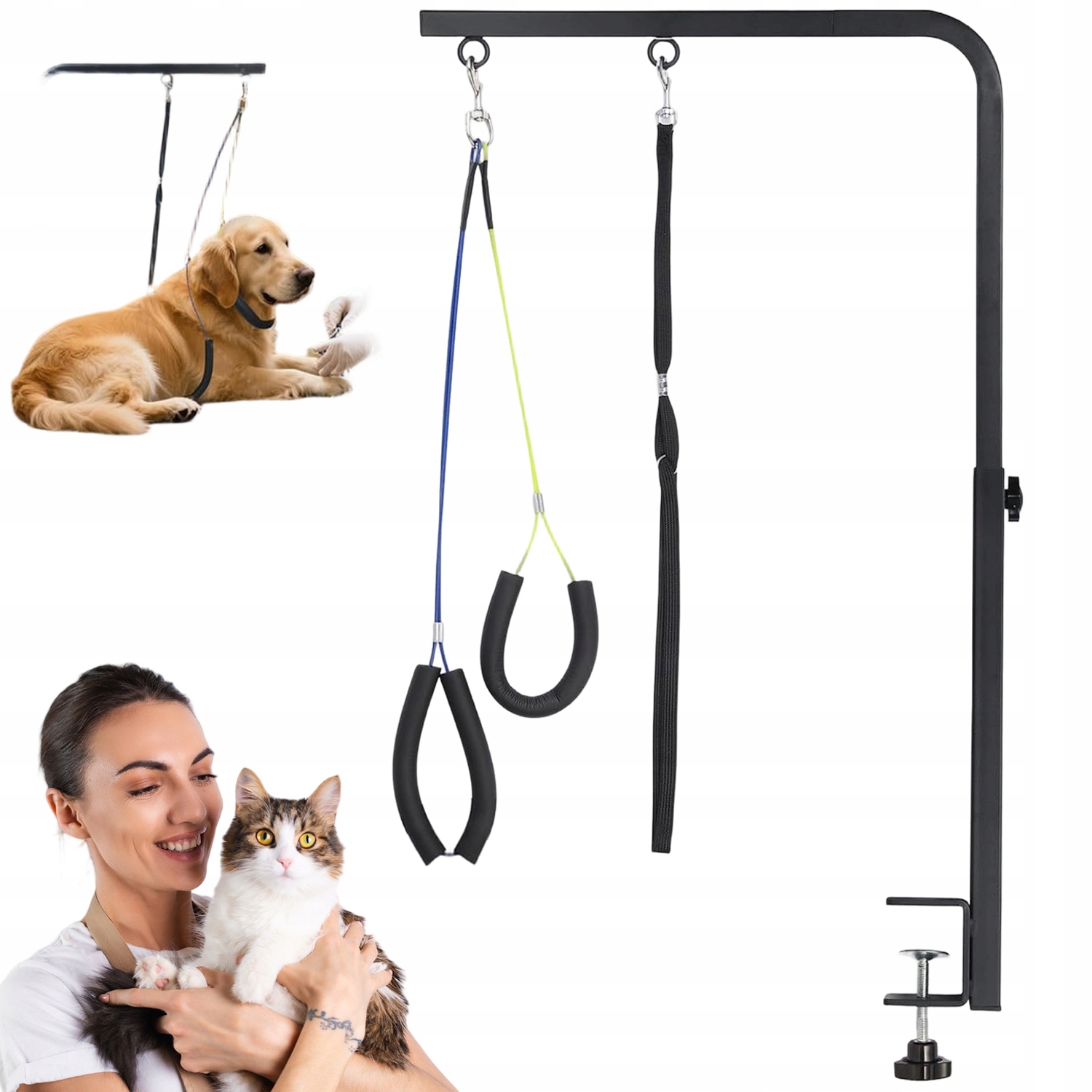 Levně Stojan Na Grooming S Přezkami Pro Psy Výška 74 CM Pro Domácnost