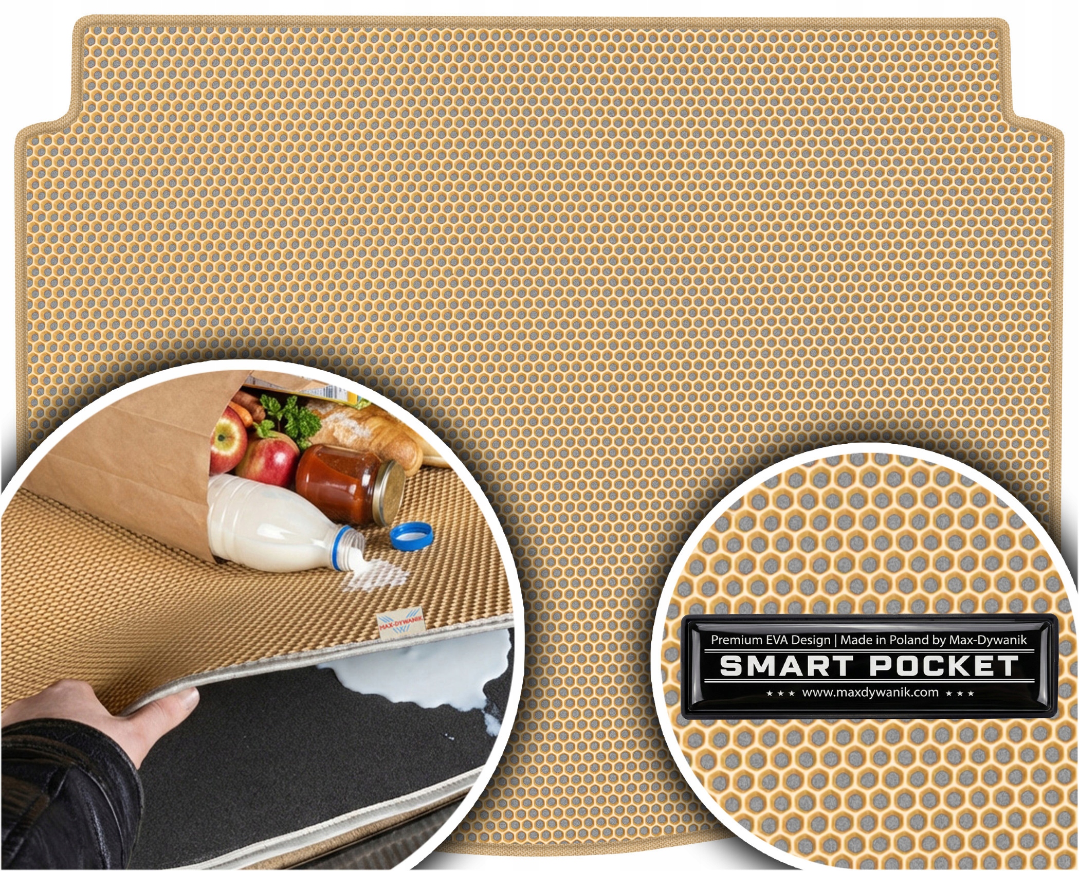 Volkswagen Golf VII Hb 2012-2020 Vložka do kufru Eva Smart Pocket Béžová