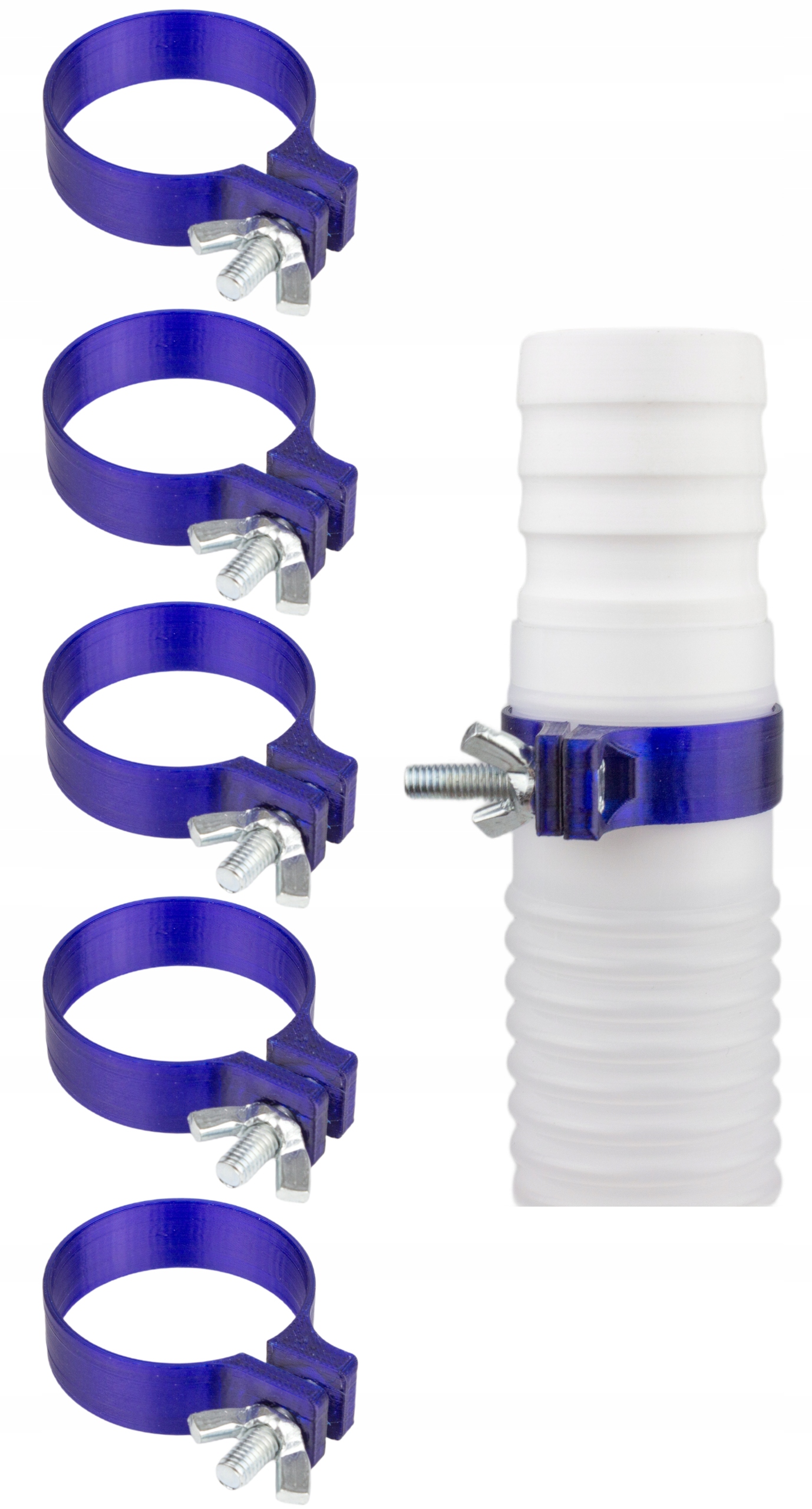 5x ZACISK OBEJMA OPASKA ZŁĄCZKA DO WĘŻA RURY BASENU INTEX BESTWAY Ø 38 mm