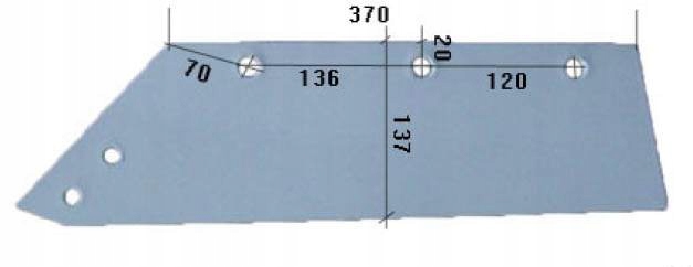 B9807-B9807 - Лемех Krone Левый 929136 Плуг Krone Hardox 500
