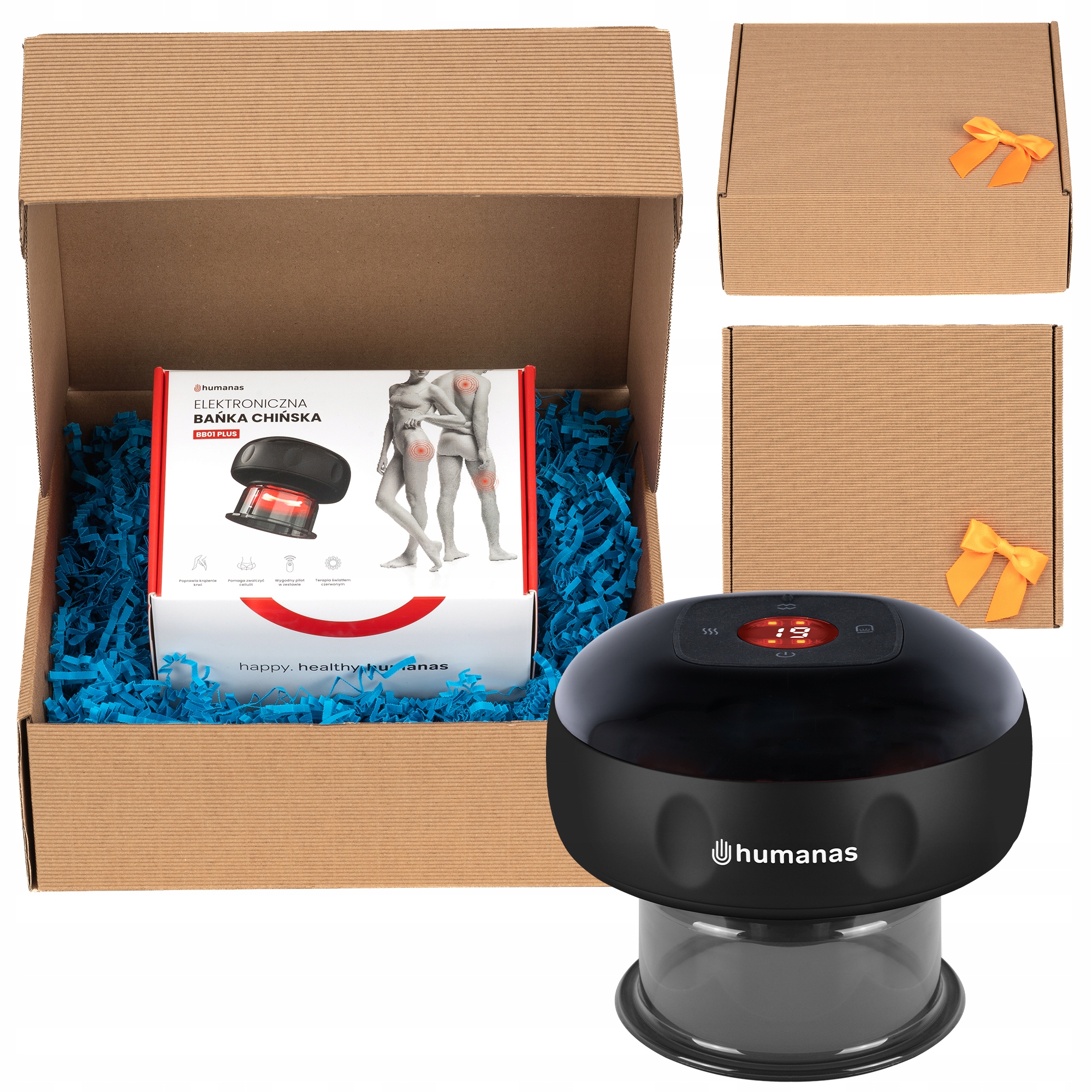 Bańka chińska do masażu na Cellulit Humanas BB01 Plus Pudełko Prezentowe