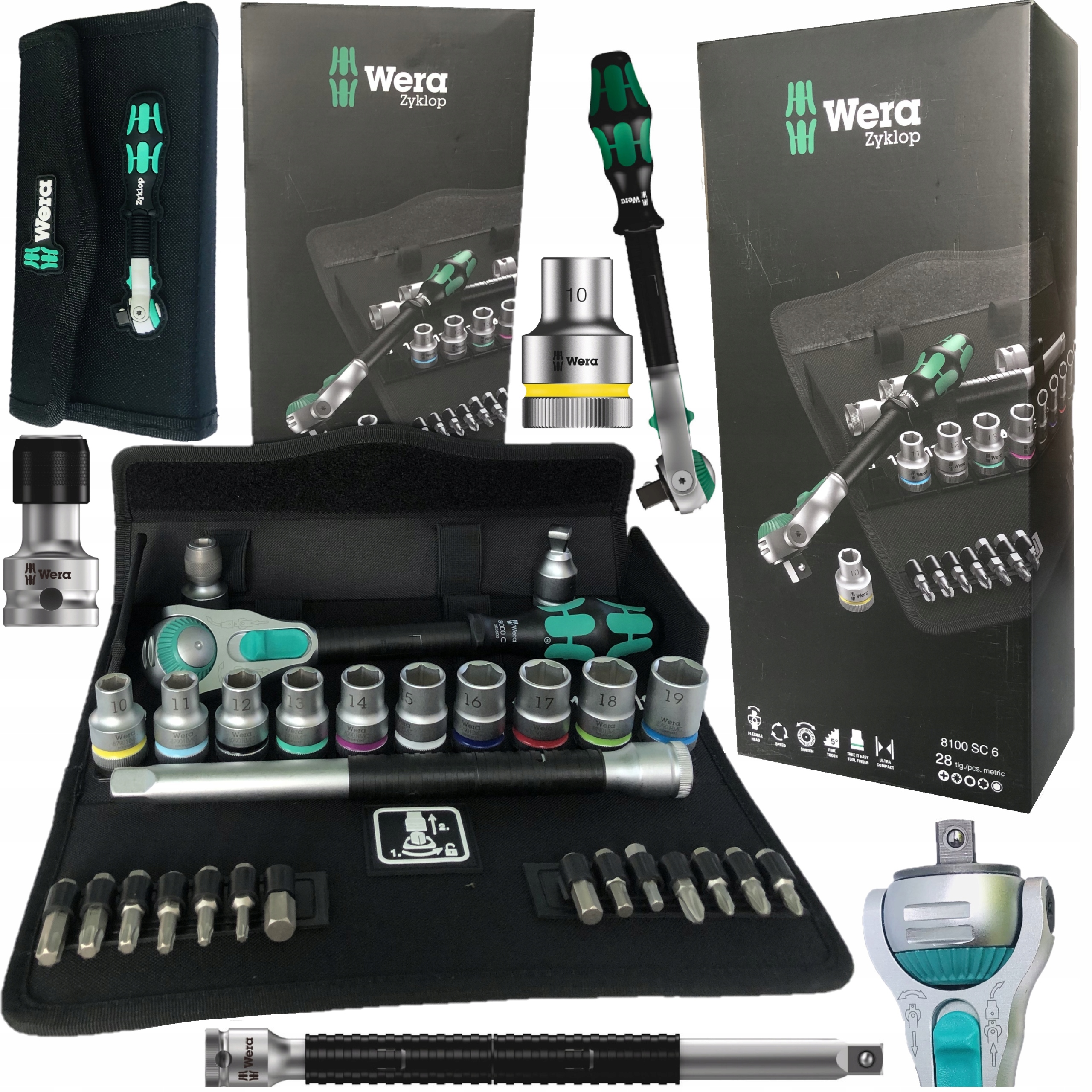 Wera Zestaw kluczy nasadowych 1/2” Zyklop Premium