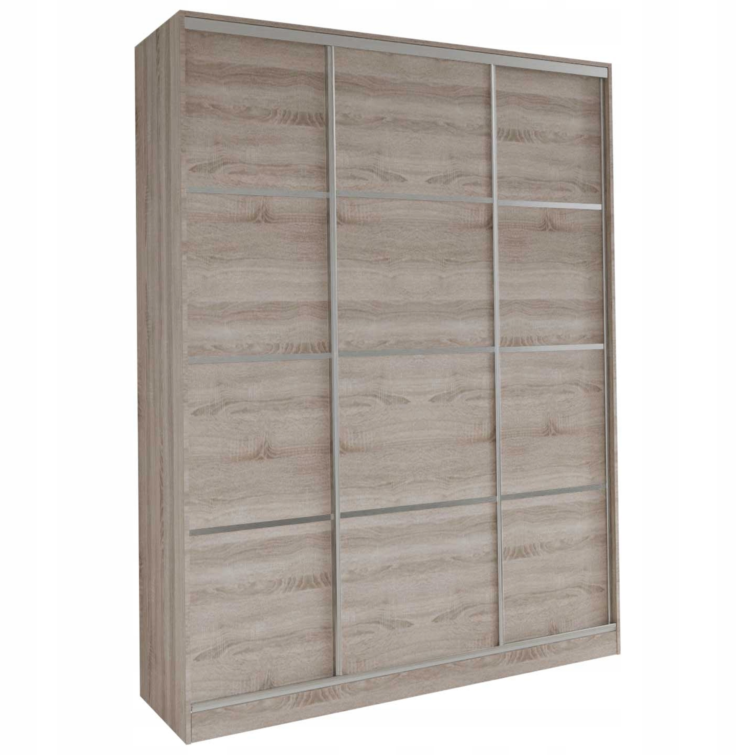 Szafa przesuwna 150 cm TOP dąb trufla półki