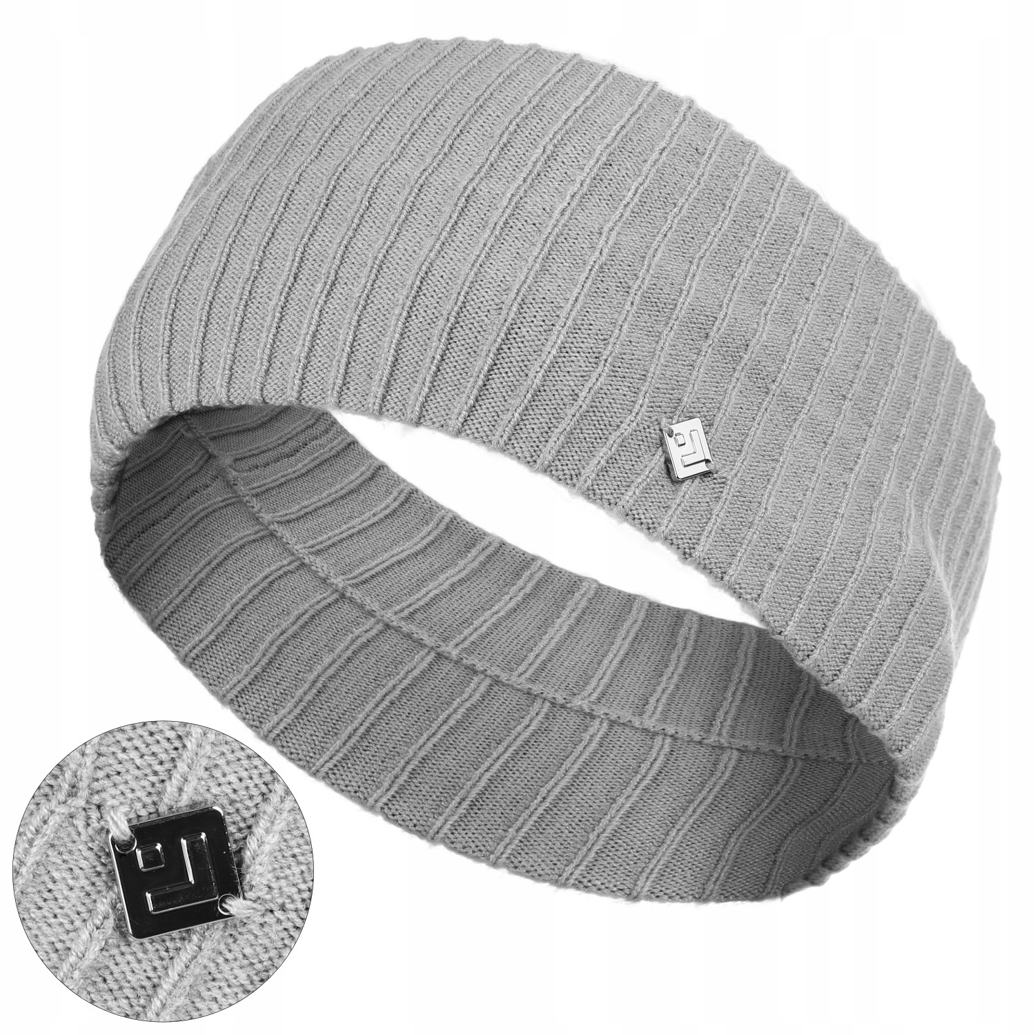 OPASKA DAMSKA NA GŁOWĘ USZY SZARA MODNA NA WIOSNĘ MORAJ CZAPKA ELASTYCZNA