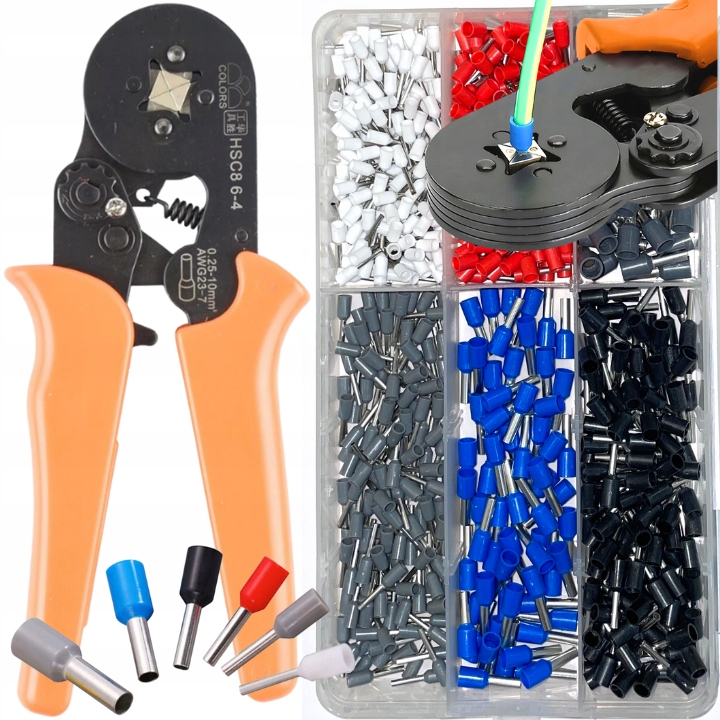 ZACISKARKA PRASKA TULEJEK KABLI KOŃCÓWEK 0,25-10mm