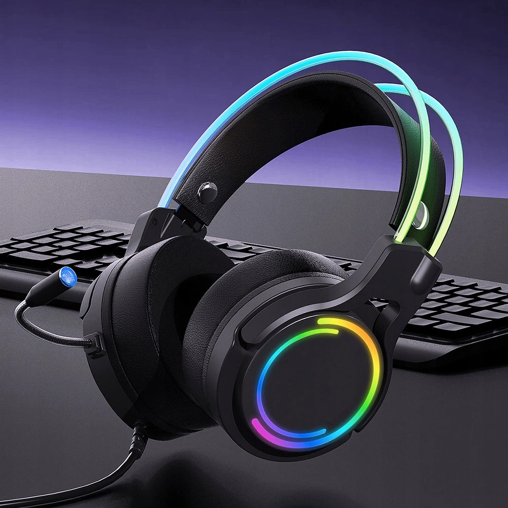 Sluchátka Přes Uši S Rgb Podsvícením A Čistým Zvukem