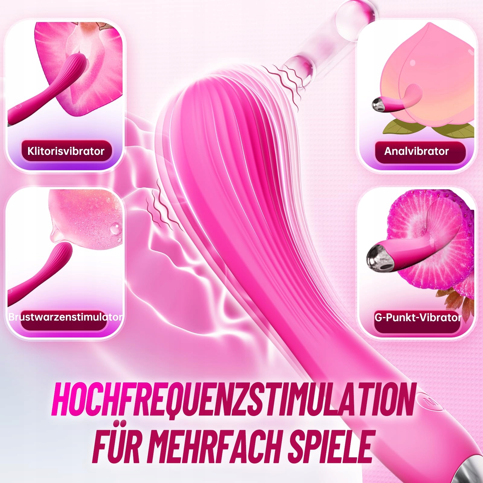 DILDO VIBRATOR Zabawka Erotyczna dla Kobiet G Punkt Wibracje Cicha — miniatura 2