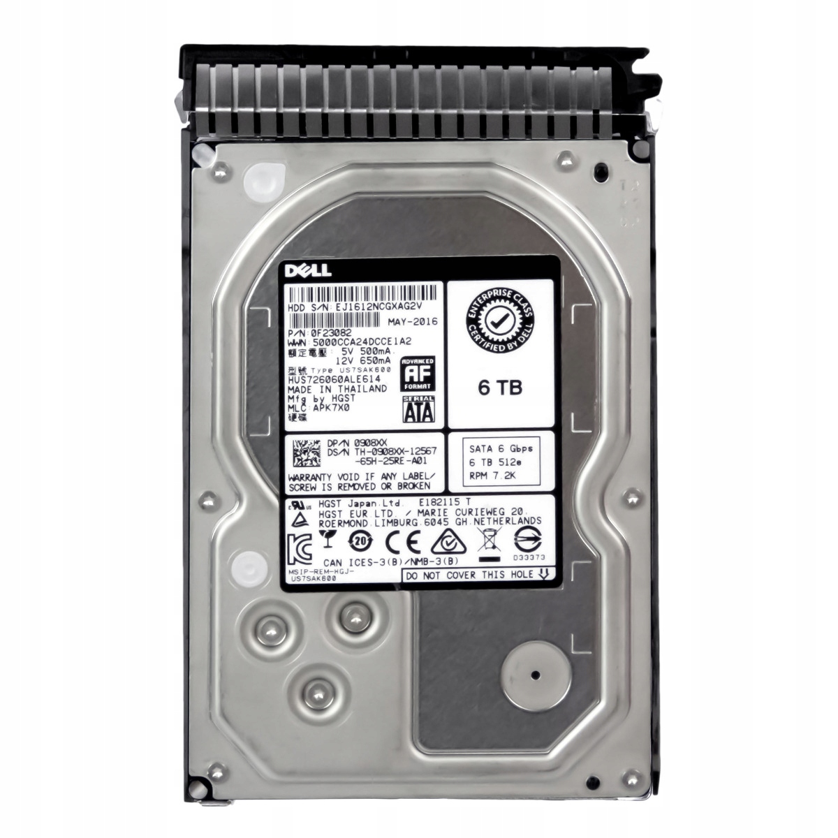 Dell 0908XX 6TB 7.2K 128MB Sata III 3.5'' HUS726060ALE614