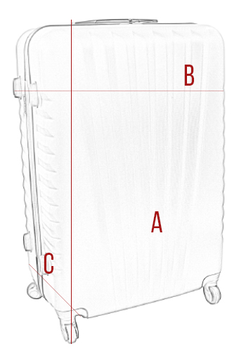 WALIZKA DUŻA XXL TORBA MODEL 888 Materiał dominujący ABS