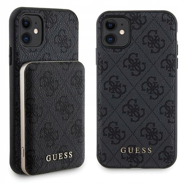 Guess sada pouzdro powerbanka MagSafe 5000 mAh pro iPhone 11 černá