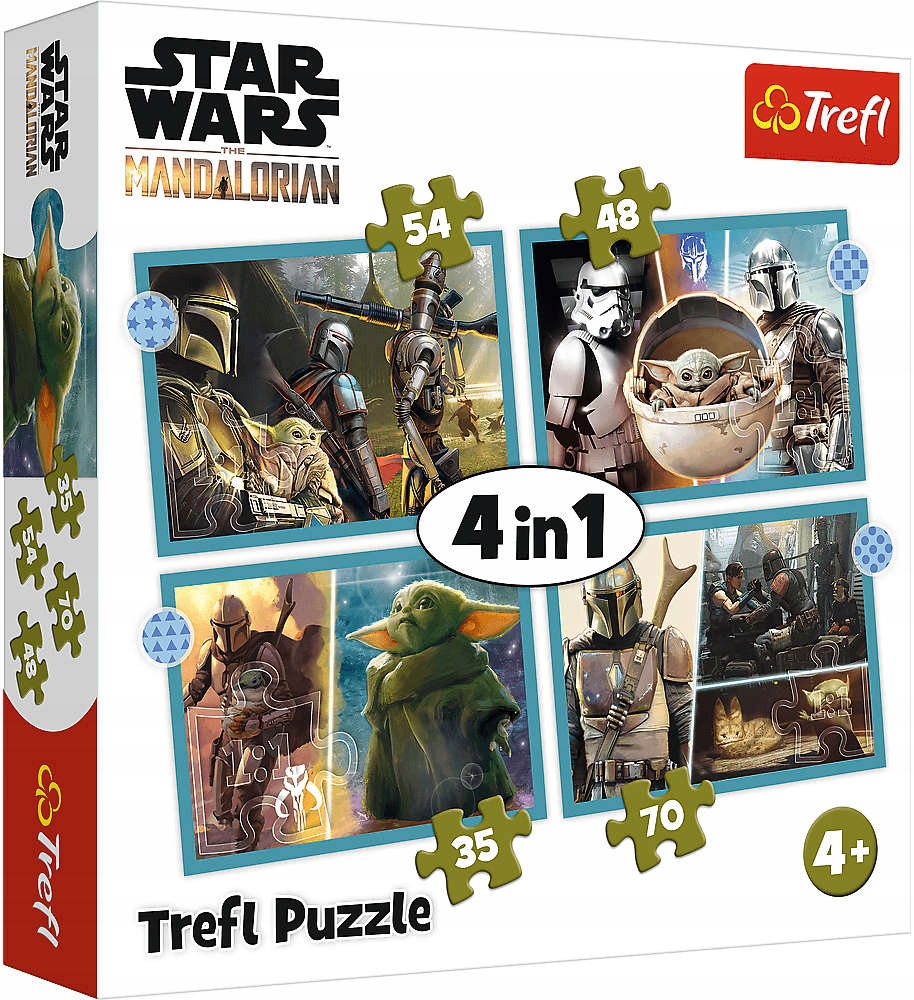 TREFL PUZZLE 4W1 STAR WARS MANDALORIAN 207 ELEM.