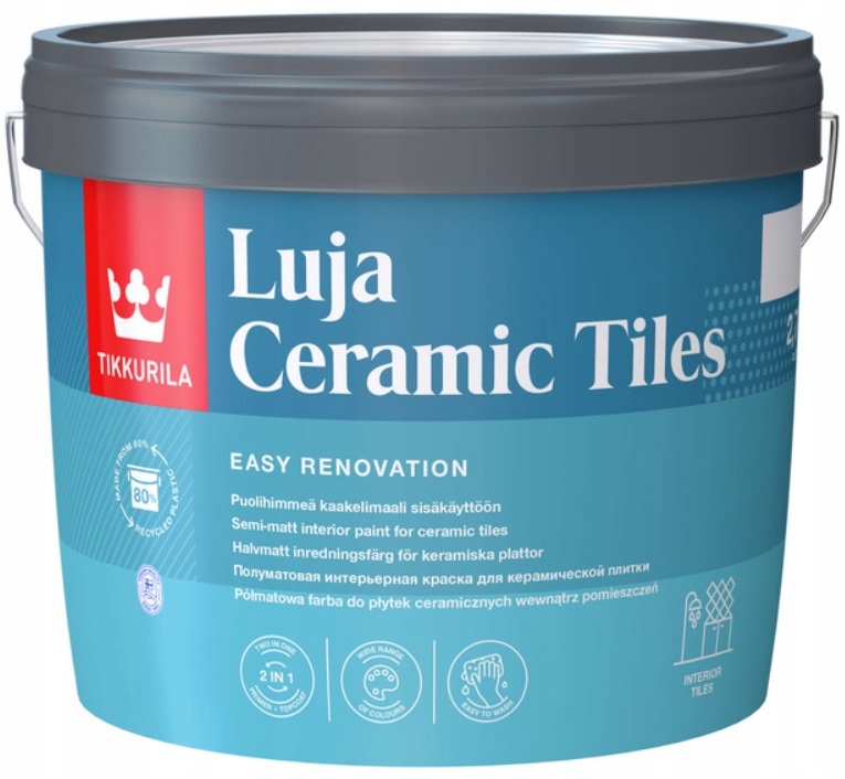Tikkurila Luja Ceramic Tiles Farba Do Płytek Baza A Biała 2.7L