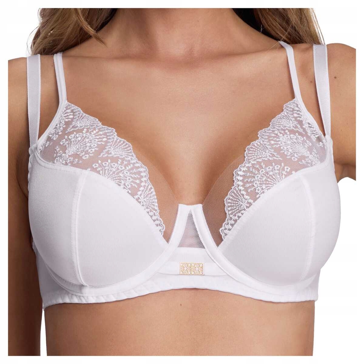 Ava Měkká podprsenka typu soft s krajkou 2199 bílá 80E