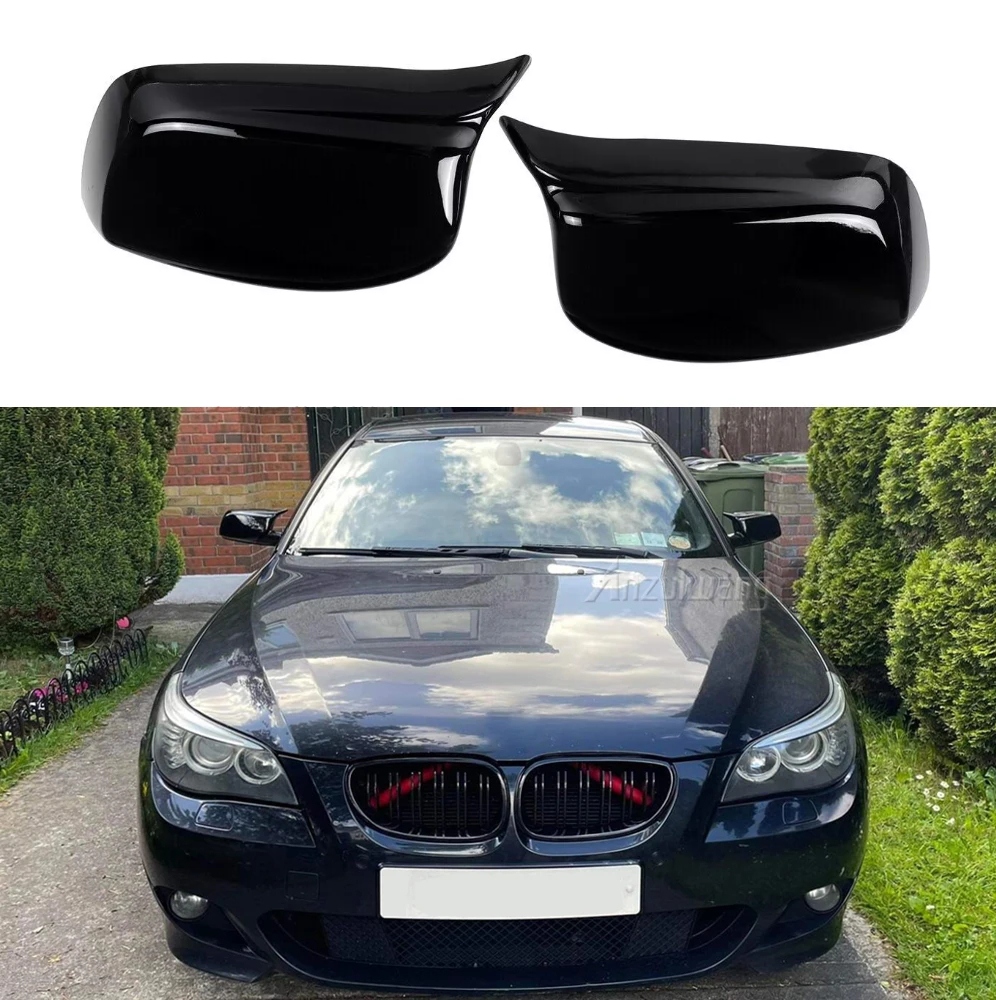 Kryty Zrcátek Pro Bmw E60 E61 Krytky Zrcátek M5 Vzhled Černý Lesk