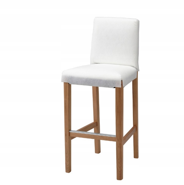 Ikea Bergmund Barová stolička s operadlom/rámom, imit. dub, 75 cm