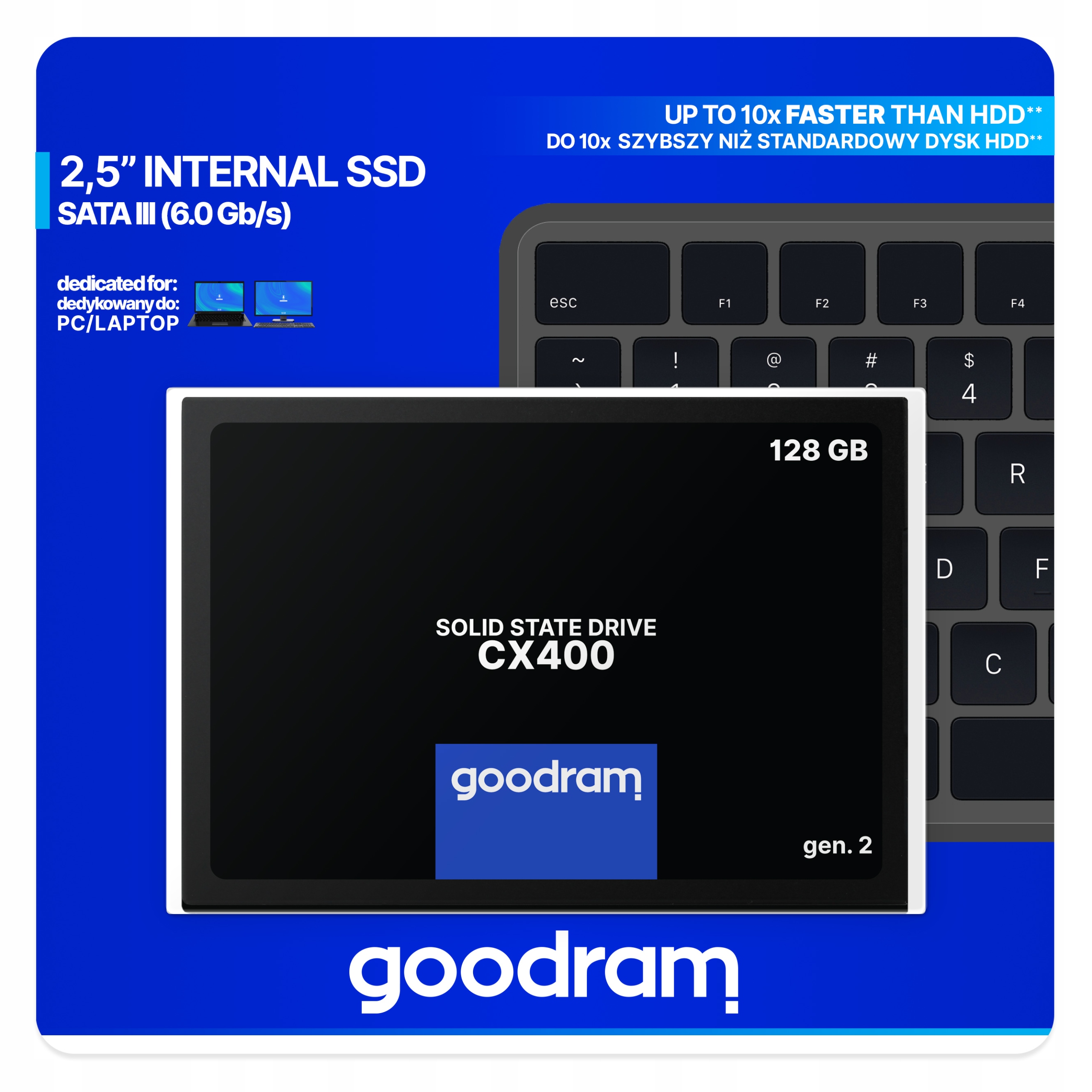 Dysk SSD Goodram CX400 gen.2 128GB SATA III 2,5 SSDPR-CX400-128-G2