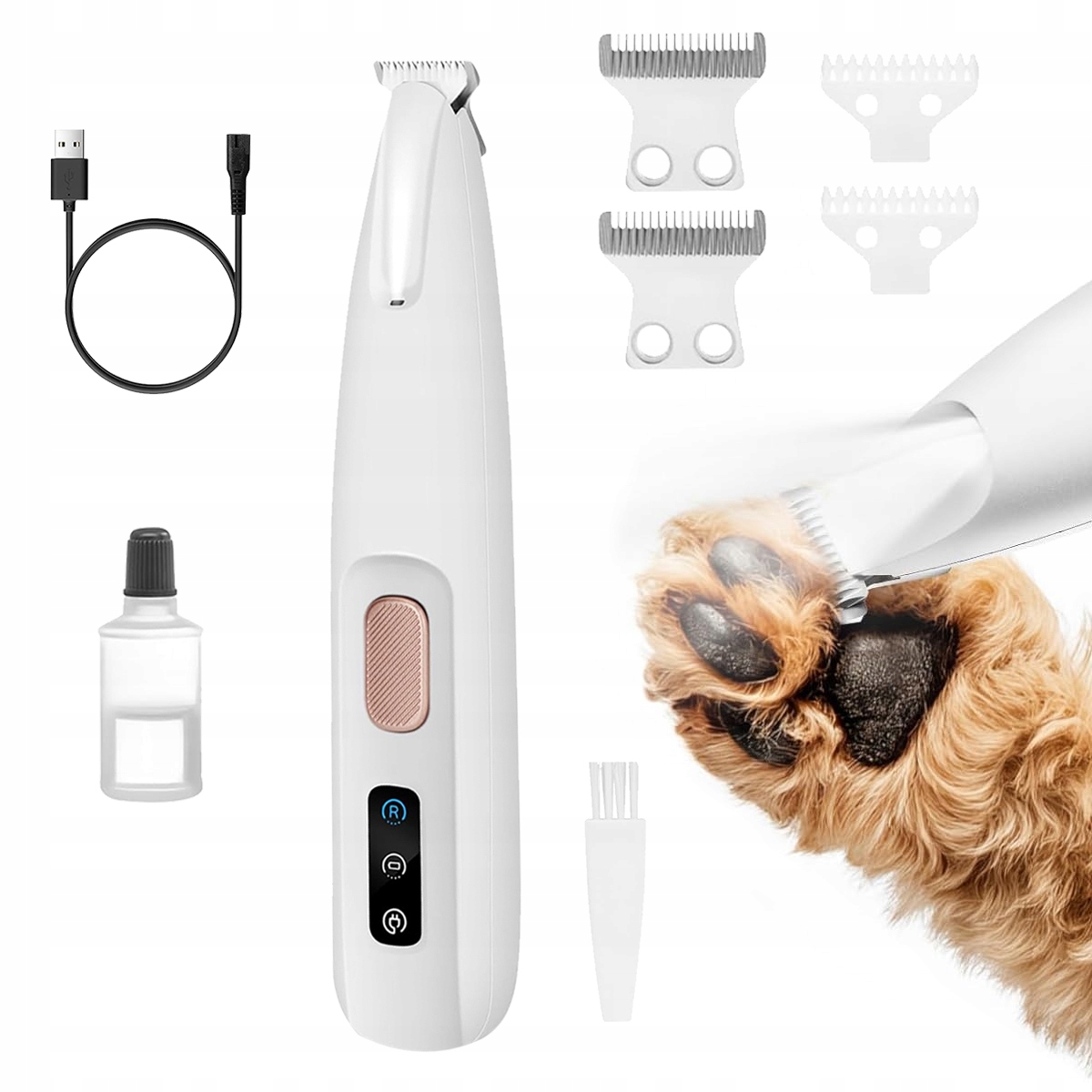 Levně Zastřihovač Psích Tlapek, Strojek Na Srst Kočky, Tichý Provoz Led