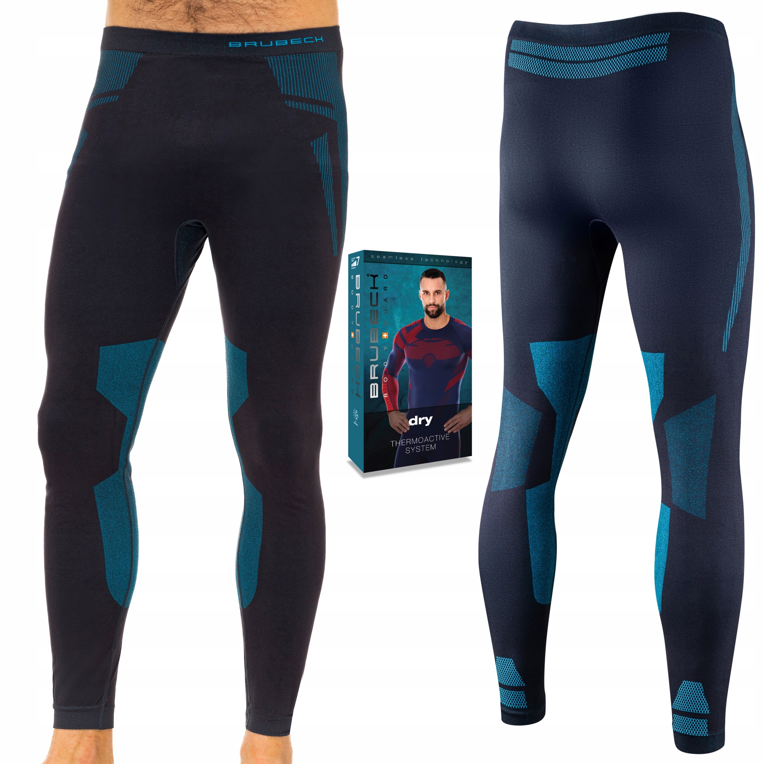 Pánské Termoaktivní dlouhé rychleschnoucí sportovní kalhoty Brubeck Dry XL