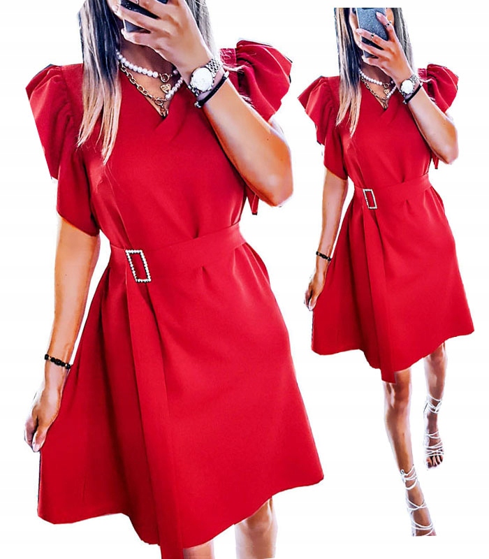 Sukienka Na Wesele Wizytowa Trapezowa 42