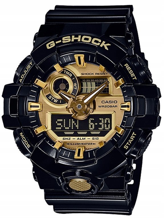 Pánské Hodinky Casio G-shock GA-710GB-1AER Černá Datumovka 200M Pro Kluka