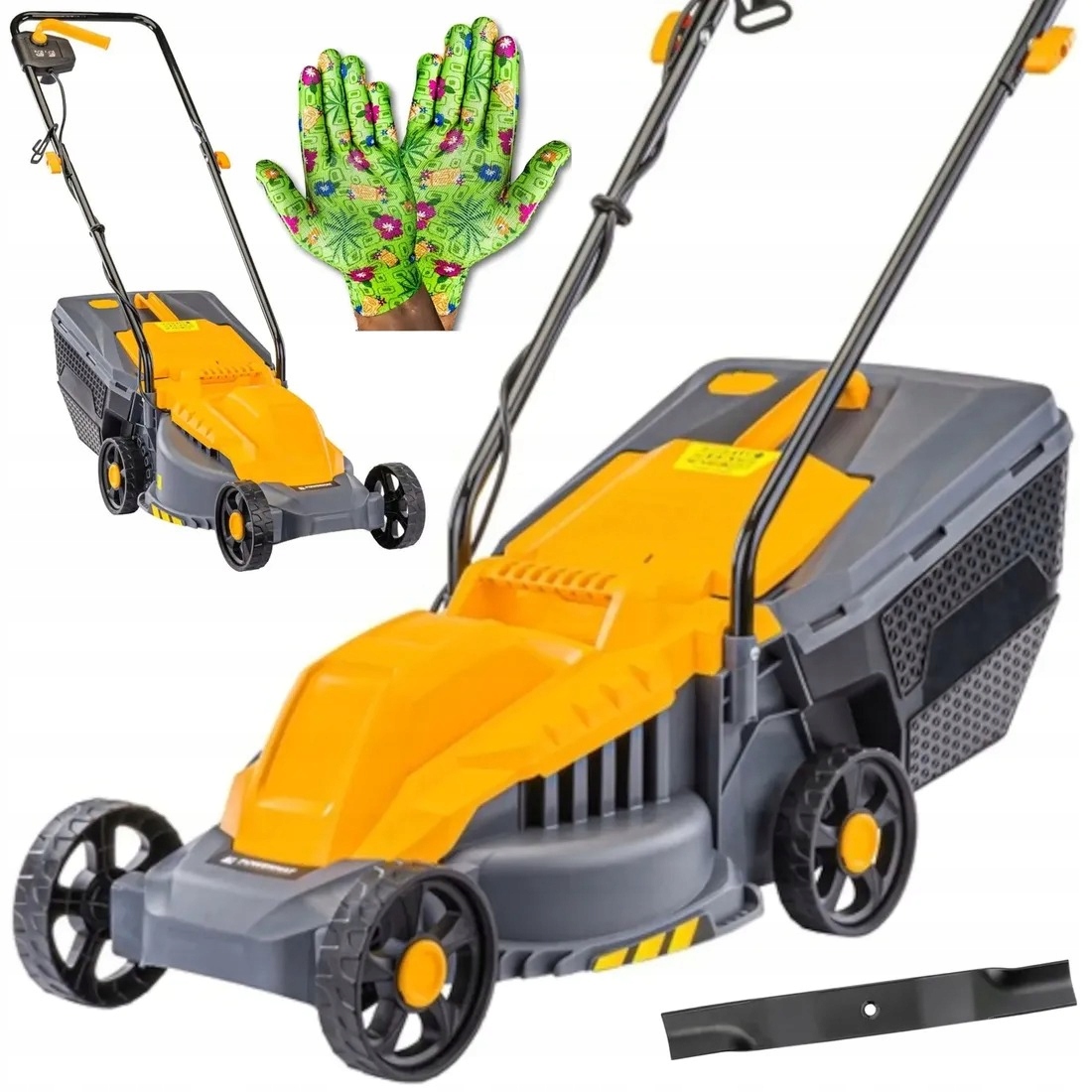 МОЩНАЯ ЛЕГКАЯ ЭЛЕКТРИЧЕСКАЯ ГАЗОНОКОСИЛКА 2200 ВТ ДЛЯ ТРАВЫ БОЛЬШАЯ КОРЗИНА 30 Л БЕСПЛАТНО