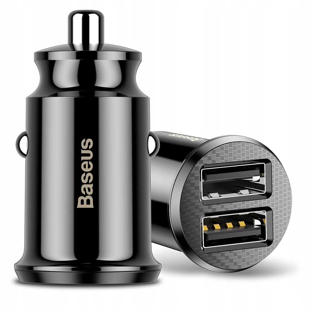 

Baseus Mała Mocna Ładowarka Samochodowa 2xUSB 3,1A