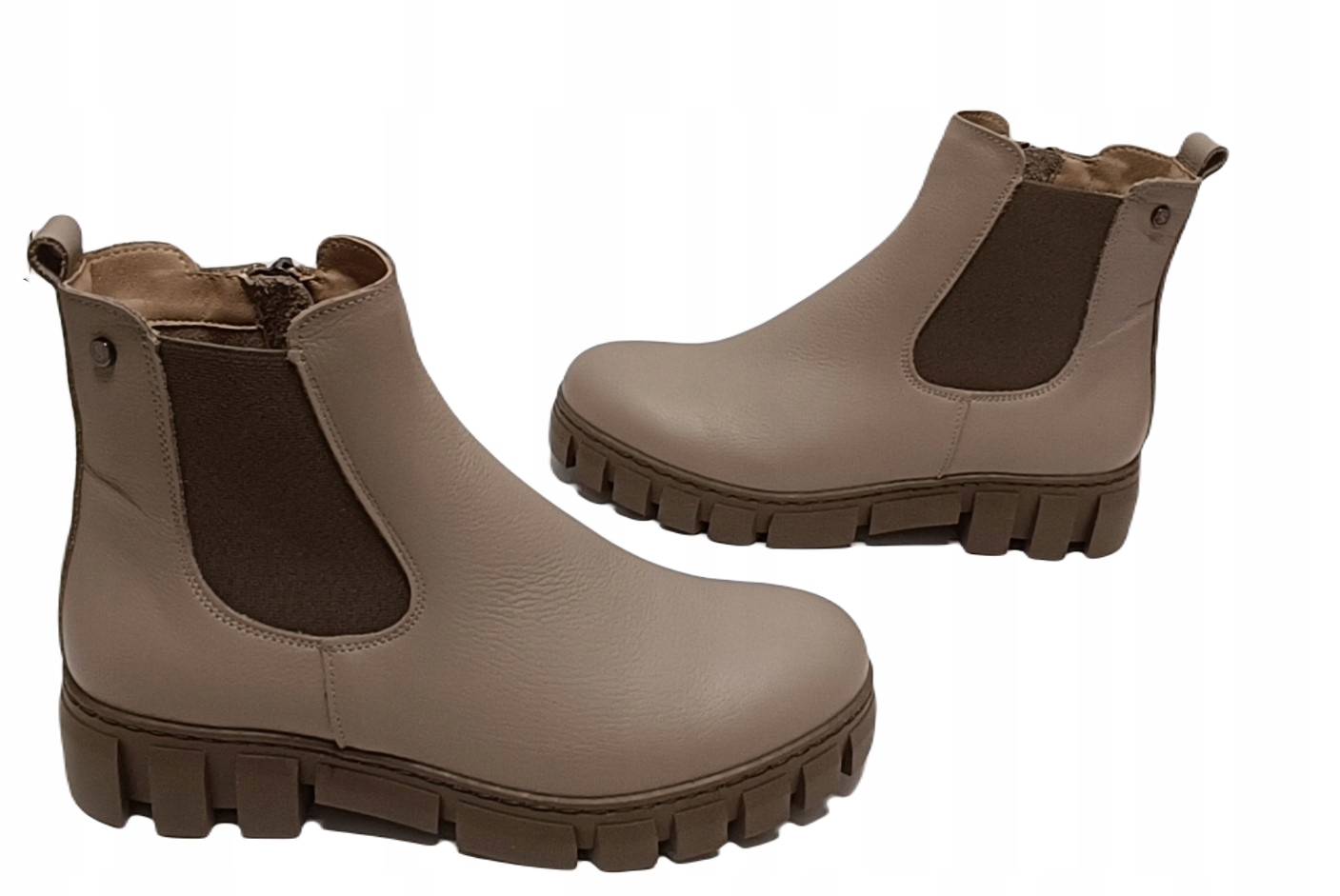 Módní kotníkové boty Sempre 21-458 taupe fango vel.41