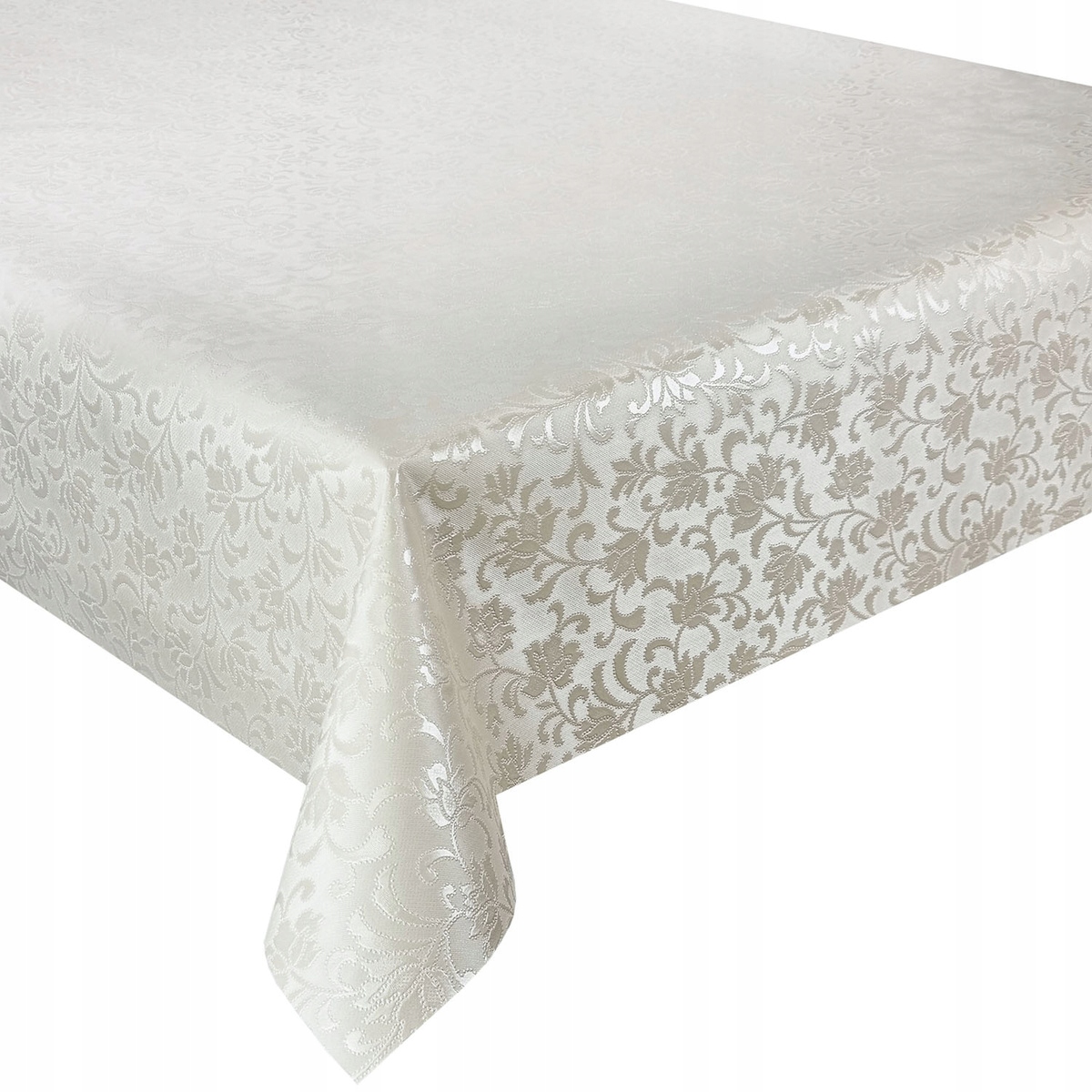 Cerata Obrus Ceratowy na Metry Biały Perłowy Tłoczone Kwiaty 500x140 cm