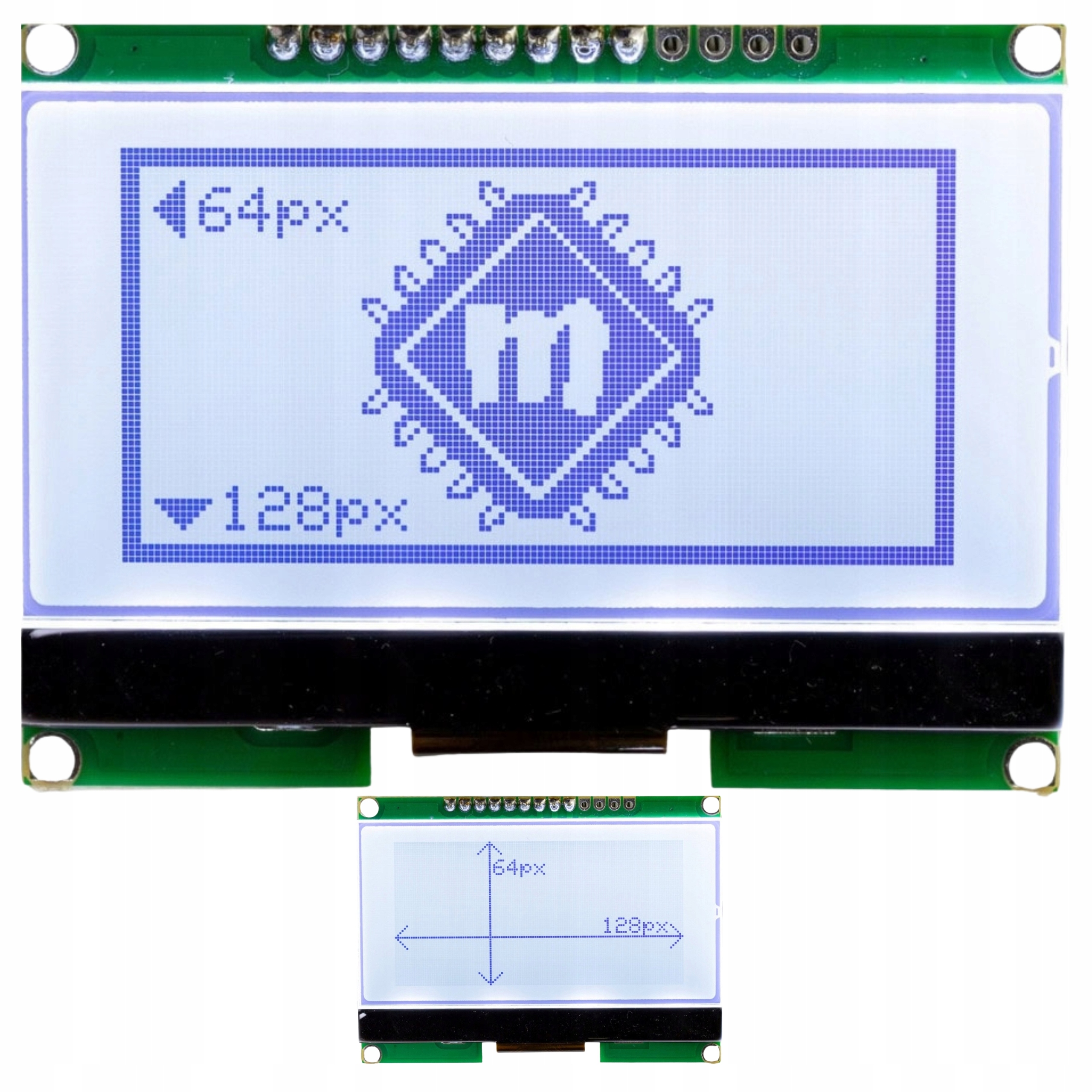 Графический ЖК-дисплей 128x64px серый COG SPI ST7565R