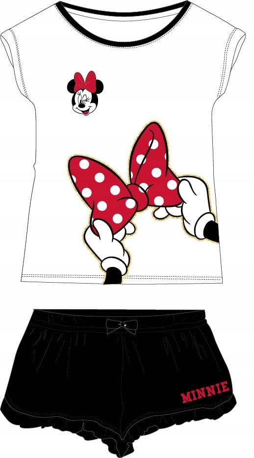 

Piżama dziewczęca Myszka Minnie biało-czarna - 164