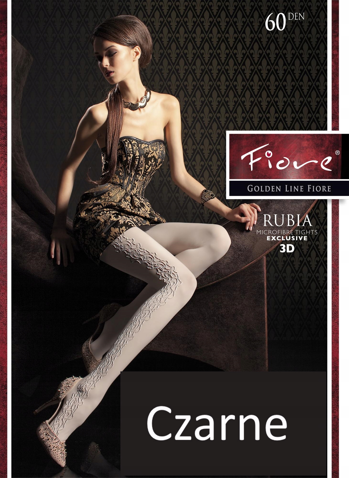 

Rajstopy r 2 Rubia wzór 60 den Fiore czarne