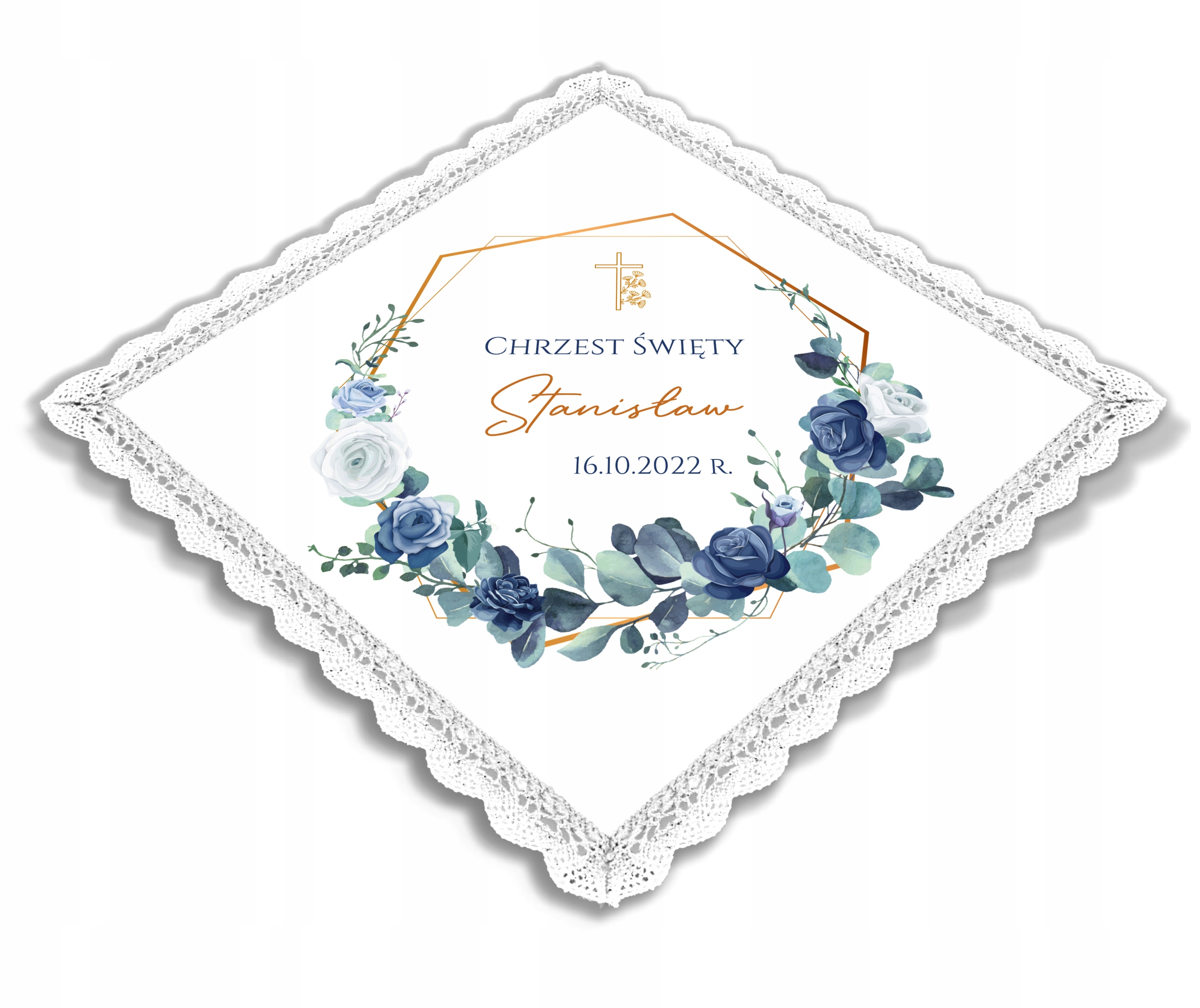 

Szatka biała do chrztu Chrzest boho Eco Lapis F